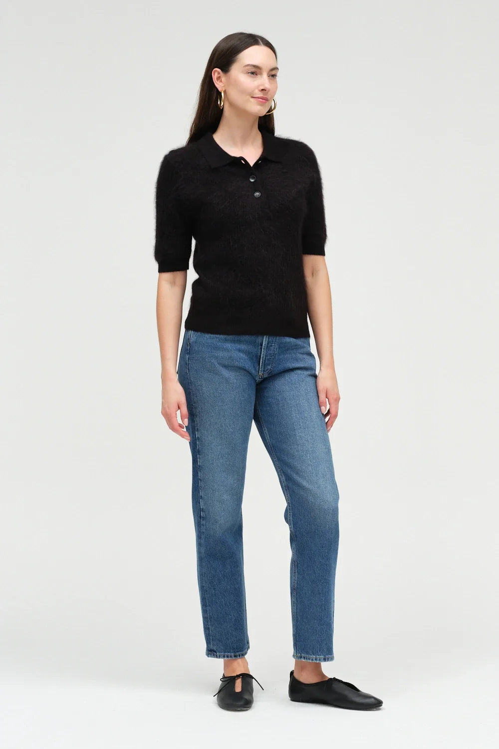 BRUSHED CASHMERE POLO