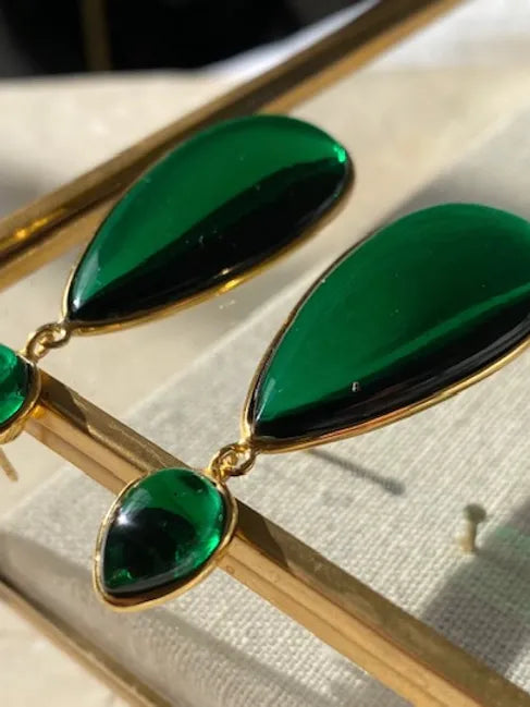 Nancy Earrings Emerald