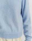 Brushed Cashmere Sweater - BLUE
