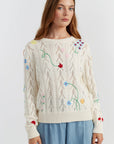 Floral Embroidered Sweater