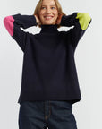 Elbow Patch Sweater - Navy