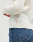 Button Polo Sweater Cream