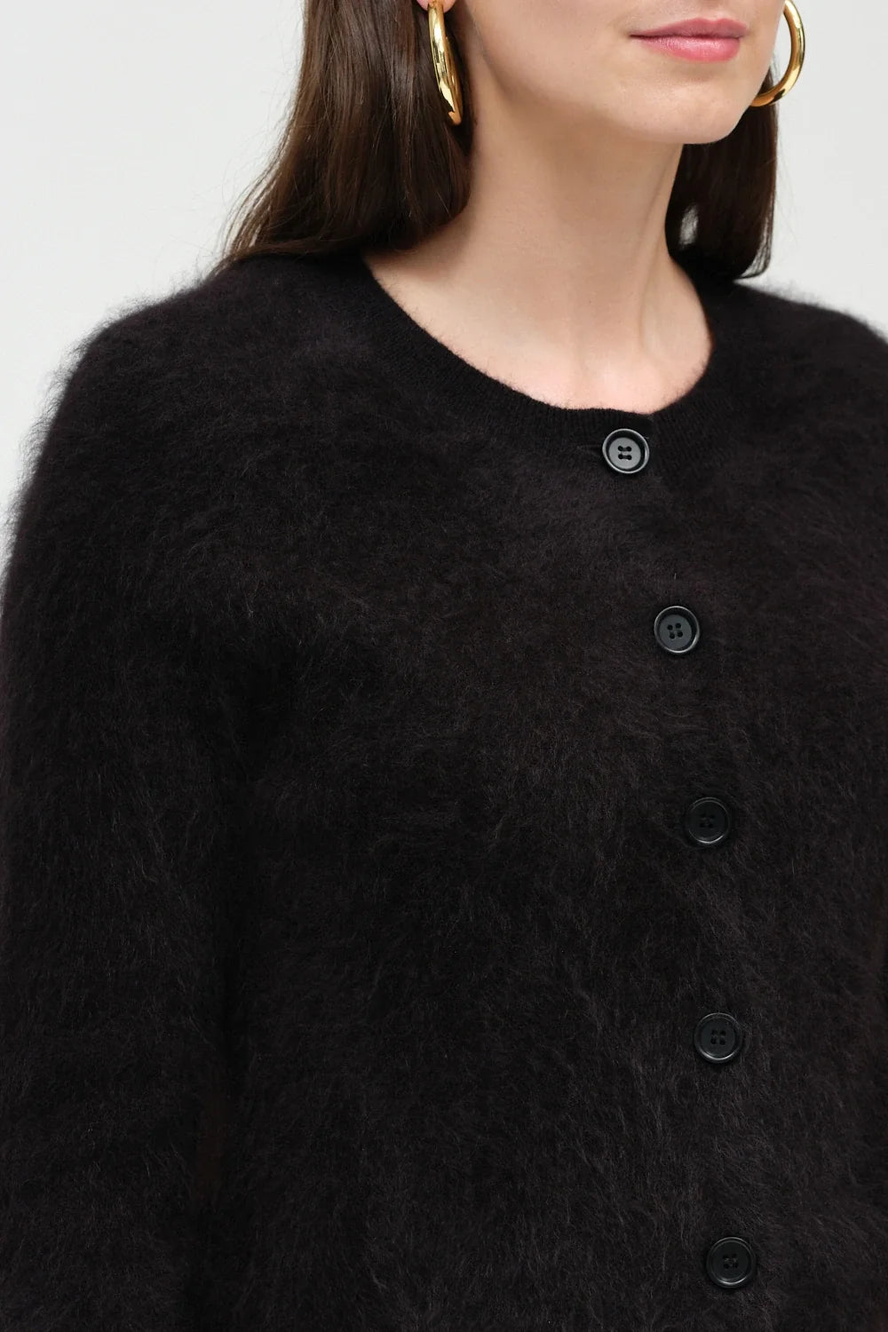 BRUSHED CASHMERE CARDIGAN