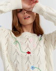 Floral Embroidered Sweater