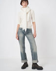 Cream Cashmere Triangle Wrap