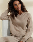 Pure Cashmere V Neck - OATMEAL