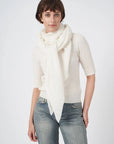 Cream Cashmere Triangle Wrap