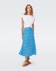 Florencia Midi Skirt - Cloud Patch Blue