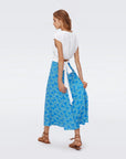 Florencia Midi Skirt - Cloud Patch Blue