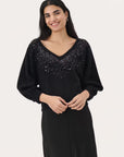 Malan Sparkle Sweater - BLACK