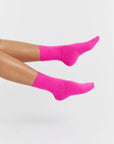 Cashmere Blend Socks - HOT PINK