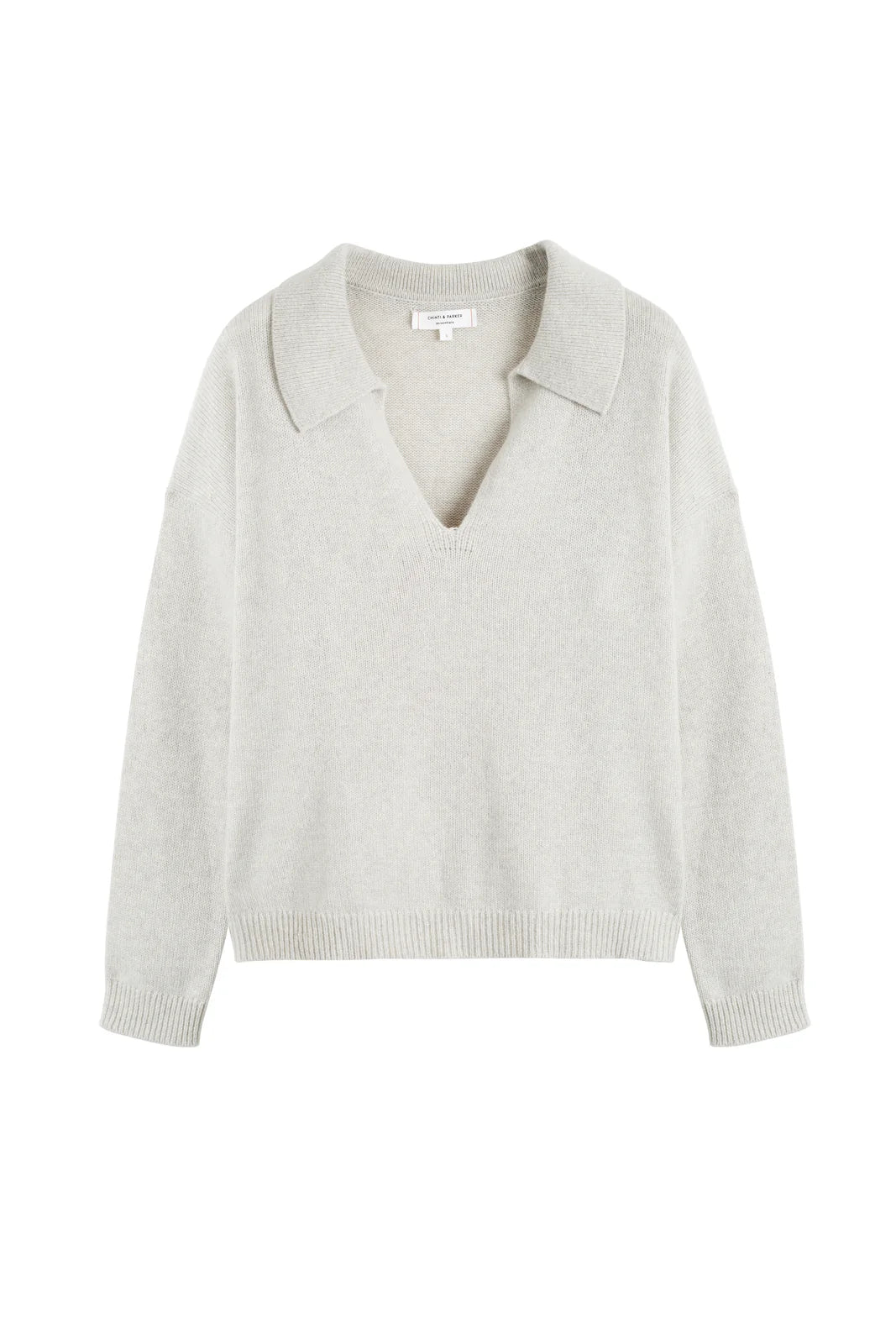 Pure Cashmere Summer Collared Sweater - TAUPE