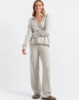 Pure Cashmere Summer Collared Sweater - TAUPE