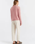 Pure Cashmere Summer Collared Sweater - CLAY PINK