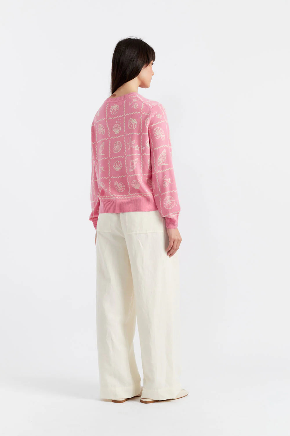 La Mer Printed Sweater - PUNCH PINK