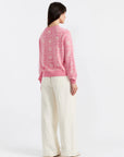 La Mer Printed Sweater - PUNCH PINK