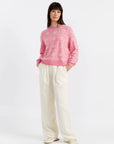 La Mer Printed Sweater - PUNCH PINK