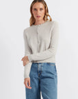 Cashmere Summer Cropped Cardigan - Taupe