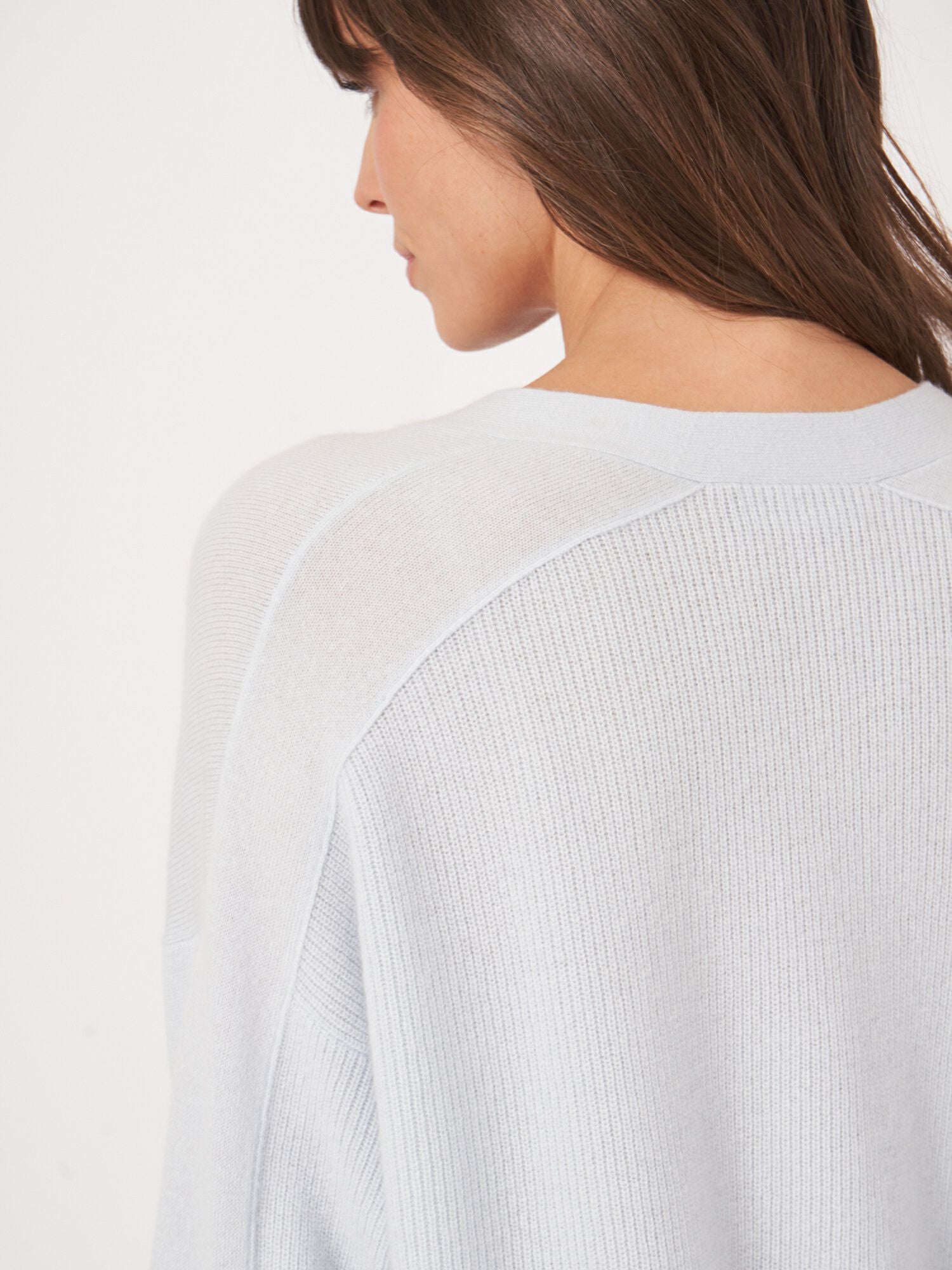 Cashmere Boxy Cardigan - Wave