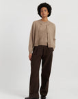 Brushed Cashmere Cardigan - Warm Oatmeal