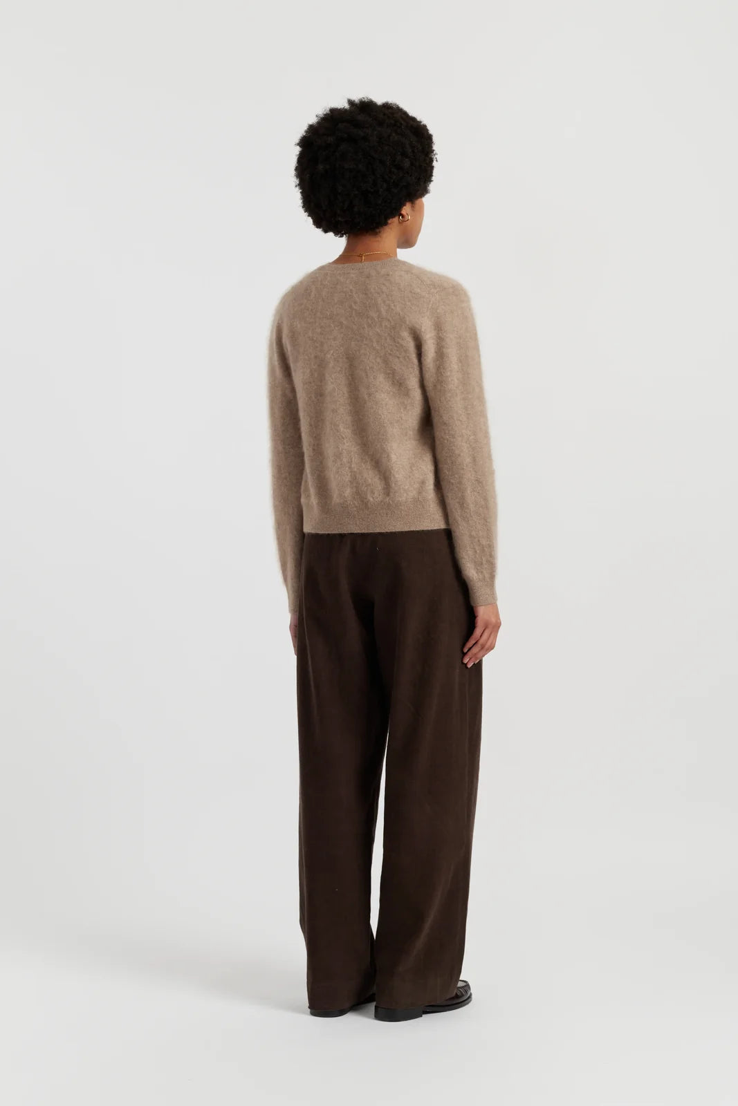 Brushed Cashmere Cardigan - Warm Oatmeal