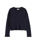 Fringe Sweater - Navy Cashmere Blend