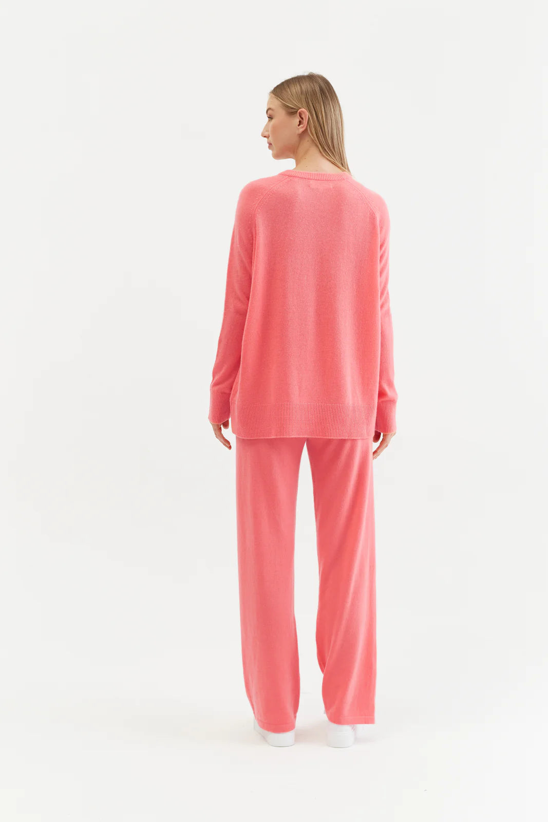 Summer Slouchy Cashmere Sweater - Coral