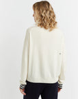 Breton Trim Wool Cashmere  Sweater