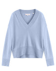 V Neck Sweater - Washed Blue