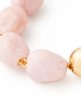 Rose Marble & Pearl Bracelet