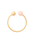 Gold Bead Bangle - Peach Sorbet