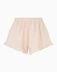 Paula Ruffled Shorts - Striped Rose