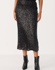 Teffani Sequin Skirt - Black