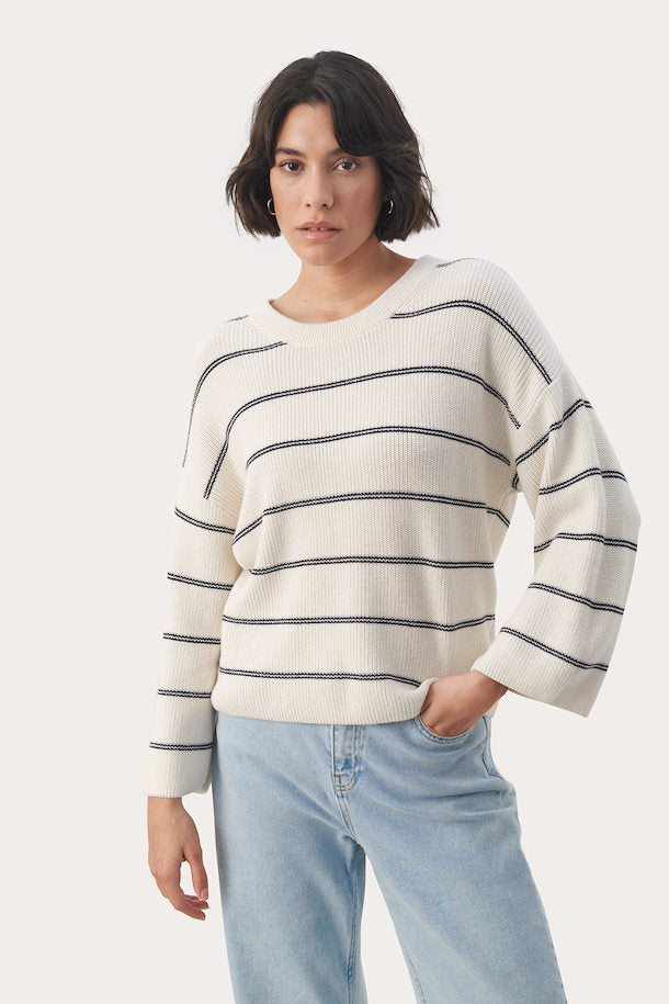 Elysia Sweater - Navy Stripe