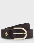 Scarlet Suede Belt - Dk BROWN