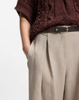 Scarlet Suede Belt - Dk BROWN
