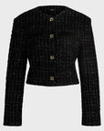 Jolena Crop Blazer  - Black