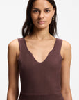 Floe Dress - DK BROWN