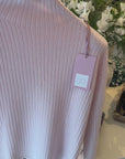 Pink Funnel Rib Knit