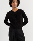 BRUSHED CASHMERE CARDIGAN